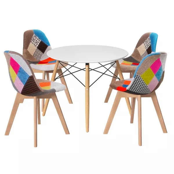 1 Artiss Dining Table and 4 Chairs Set | DSW White