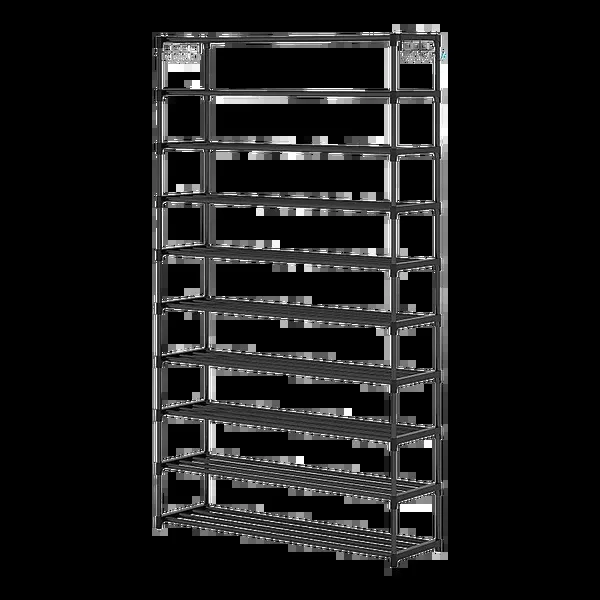 10 Tier Black Shoe Rack Metal Shoe Storage Organizer Rack 50-Pair Large Capacity