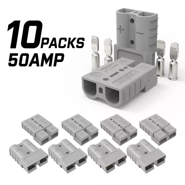 10x Anderson Plug | Anderson Style Plug Connectors | 50AMP | 6AWG | 12-24V DC Power Tool