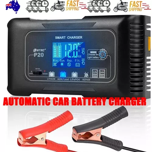 12/24V Automatic Car Battery Charger | For Lithium, LiFePO4, Lead-Acid, AGM/Gel/SLA